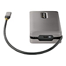 StarTech.com USB-C Multiport Adapter, 4K 60Hz HDMI/DP Video, 3-Port USB Hub, 100W Power Delivery Pass-Through, GbE, USB Type-C Travel Dock w/ Charging, 1ft/30cm Wrap-Around Cable - Mini Laptop Docking Station (DKT31CDHPD3) - Dockingstation - USB-C...