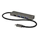 StarTech.com USB-C Multiport Adapter - USB-C auf HDMI 2.0b 4K 60Hz (HDR10), 100W Power Delivery Pass-Through, 4-Port USB 3.0 Hub - USB Type-C Mini Dock - 30cm langes Kabel (DKT30CHPD3) - Dockingstation - USB-C