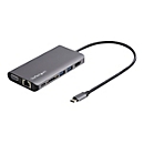 StarTech.com USB C Multiport Adapter, USB-C Mini Travel Dock with 4K HDMI or 1080p VGA, 3x USB 3.0 Hub, SD, GbE, Audio, 100W PD Pass-Through, Portable Docking Station for Laptop/Tablet - USB 3.0 Mini Dock - Dockingstation - USB-C - VGA, HDMI - 1GbE