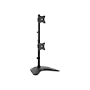 StarTech.com Vertikale Dual Monitorhalterung - Heavy Duty Stahl - Für VESA Monitore bis zu 27 Zoll - Verstellbarer zweifach Moniotrständer - Aufstellung - für 2 Monitore - Schwarz