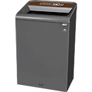 Station de tri Rubbermaid Configure, pour les déchets organiques, avec fixation magnétique, L 495 x P 610 x H 975 mm, 125 l, marron