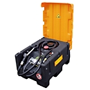 Station-service mobile CEMO KS-Mobil EASY, avec pompe à main et couvercle à charnière, réservoir d'essence de 120 l, polyéthylène, ATEX, L 800 x P 600 H 470 mm