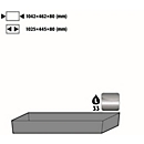 STAWA-R bac collecteur au sol pour les armoires de sécurité asecos des séries Q30, Q90 et S90, acier inoxydable 1.4016, L 1042 x P 507 x H 86 mm, 33 l