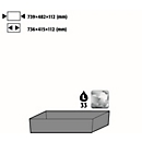 Stawa-R bodemopvangbak voor asecos chemiekasten van de CS- en CX-serie, plaatstaal, B 739 x D 482 x H 112 mm, 33 l