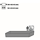 Stawa-R bodemopvangbak voor asecos chemiekasten van de CS- en CX-serie, plaatstaal, B 984 x D 482 x H 85 mm, 33 l