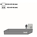 STAWA-R floor collection tray for asecos safety storage cabinets of the Q30, Q90 and S90 series, sheet steel, light grey, W 1042 x D 507 x H 86 mm, 33 l