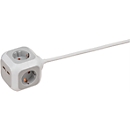 Steckdosenwürfel Brennenstuhl ALEA-Power, 4-fach, 2 x USB, IP20, Kindersicherung, 2100 mA, LED-Anzeige, Polycarbonat