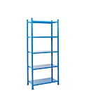 Steckregal-Grundfeld, m. 5 Stahlblechböden, B 1260 x T 500 x H 2500 mm