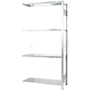 Steckregal Schulte, Anbauregal, erweiterbar, 4 Fachböden, B 1000 x T 400 x H 2000 mm, Stahl, verzinkt