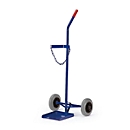 Steel bottle trolley, 1 bottle 40/50 l, solid rubber wheels