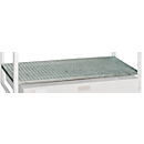 Steel grid as 3rd storage shelf