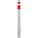 Steel post, removable, with device for profile half-cylinder