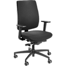 Steifensand Bürostuhl Ceto CT40, Synchronmechanik, mit Armlehnen, Flachsitz, schwarz