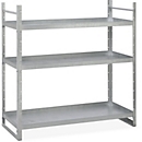 Stelling depot 320 en 400 CEMO voor gevaarlijke stoffen, B 1350 x D 610 x H 1350 mm, staal verzinkt, 3 legborden