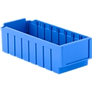 Stellingbak RK 421, polystyreen, L 408 x B 162 x H 115 mm, 8 vakken, voor kastdiepte 400 mm, blauw