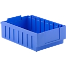 Stellingbak RK 421B, polystyreen, L 390 x B 243 x H 115 mm, 8 vakken, voor kastdiepte 400 mm, blauw