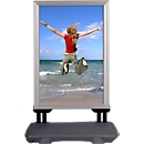 Stoepboard WindPro - aluminium - B 720 x H 1135 mm - voor  A1 - zilverkleurig