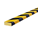 Stootrand type D, strekkende meter, geel/zwart