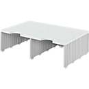 styro® sorting station styrodoc Jumbo, DIN C4, 1 shelf/2 rows/2 compartments, grey