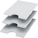 styro® Tablar, für Sortierstation Styrorac, 3 Stück, grau