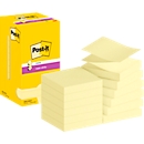 Super Sticky Z-Notes Post-it R33012SY, für Z-Notes Spender, 12 Blöcke, 90 Blatt je Block, je 76 x 76 mm, PEFC-zertifiziert, gelb