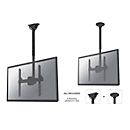 Support d'écran de plafond NM-C440BLACK NewStar, jusqu'à 60", inclinable/rotatif/pivotant, hauteur ajustable