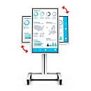 Support d'écran Peerless-AV SR560-FLIP2, mobile, pour 1 flipchart numérique Samsung FLIP2 de 55 ou 65″, fonction rotation, réglable en hauteur/rotation/inclinaison
