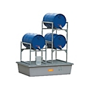 Support de fûts pour support de fûts CEMO type 120, empilable, en acier galvanisé, pour 1 fût de 60 l