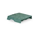 Support de moniteur Circular-Line Bakker Elkhuizen Q-riser 50, en matériau recyclé à 60%, L 300 x P 250 x H 50 mm, vert