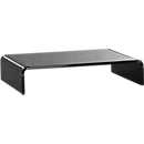 Support média en acrylique en forme de U, 350 x 230 x 70 mm, noir