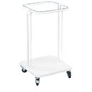 Support mobile Saekko Boy pour sac poubelle de 40 litres, sans couvercle, blanc