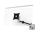 Support mural pour moniteur Durable, avec bras, pour 1 écran 21-27", jusqu'à 8 kg, VESA, rotatif et inclinable, argent métallique