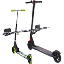 Support mural pour scooters Mottez, 6 scooters, acier, L 1060 x P 245 mm x H 150, trou pour dispositif antivol
