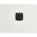 Support pour écran plat Rau, VESA MIS-D 75/100, pour plaque perforée, charge admissible 25 kg, acier, L 130 x P 25 x H 130 mm, gris clair
