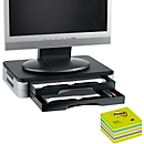 Support pour moniteur/imprimante + Post-it® cube vert néon 76 x 76 mm, GRATUIT