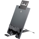 Support pour ordinateur portable Bakker Elkhuizen Ergo-Q Hybrid Pro, pour ordinateurs portables &amp; tablettes jusqu'à 16", ergonomique, L 199 x P 284 x H 13,5 mm, aluminium, gris foncé mat