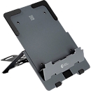 Support pour ordinateur portable Bakker Elkhuizen FlexTop 170, pour ordinateurs portables &amp; tablettes jusqu'à 16", ergonomique, L 206 x P 277 x H 6,5 mm, aluminium, gris foncé mat