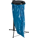 Support  pour sac poubelle de 120 litres, avec couvercle noir 