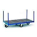 Surcharge for rhomboid wheel arrangement for smooth turning on site