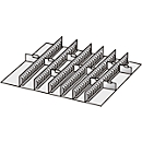 Surtido de mobiliario, 6 separadores/10 tabiques, 100/125 mm, chapa de acero