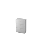 Suspended filing cabinet, 3 OH, W 800 x D 420 mm, light gray