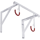 Suspension pour vélo WSM, 1 côté, p. pneus jusqu'à 65 mm de large, l. 500 x P 350 x H 350 mm, protection antivol, acier, pour 2 vélos