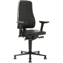 All-In-One Swivel Chair 9643, leatherette upholstery, black