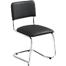 Sylwia cantilever chair, without armrests, black