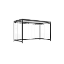 Système d'auvent WSM Cologne K4 l/b, L 4195 x H 2510 x P 2165 mm, transparent H 2360, en kit ou entièrement monté, gris anthracite