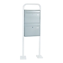 Système de boîtes aux lettres Rottner, avec 2 boîtes aux lettres, sans support, H 635 x L 440 x P 125 mm, acier inoxydable