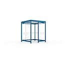 Système de couverture WSM Köln K2 b/c, L 2165 x P 2165 x H 2510 mm, kit, gris blanc RAL 9002