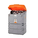 Système de réservoir de lubrifiant CEMO CUBE Outdoor Premium, pompe électrique 230 V, tuyau de 15 m, couvercle à charnière, volume de 1000 l