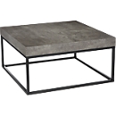 Table d'appoint béton, L 750 x P 750 x H 380 mm, noir