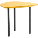 Table d'appoint Leyform EOS, pieds en tube d'acier, plateau de table en MDF, L 550 x P 510 x H 460 mm, jaune genêt